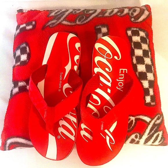 Coca Cola flip flops shoes - Picture 1 of 4